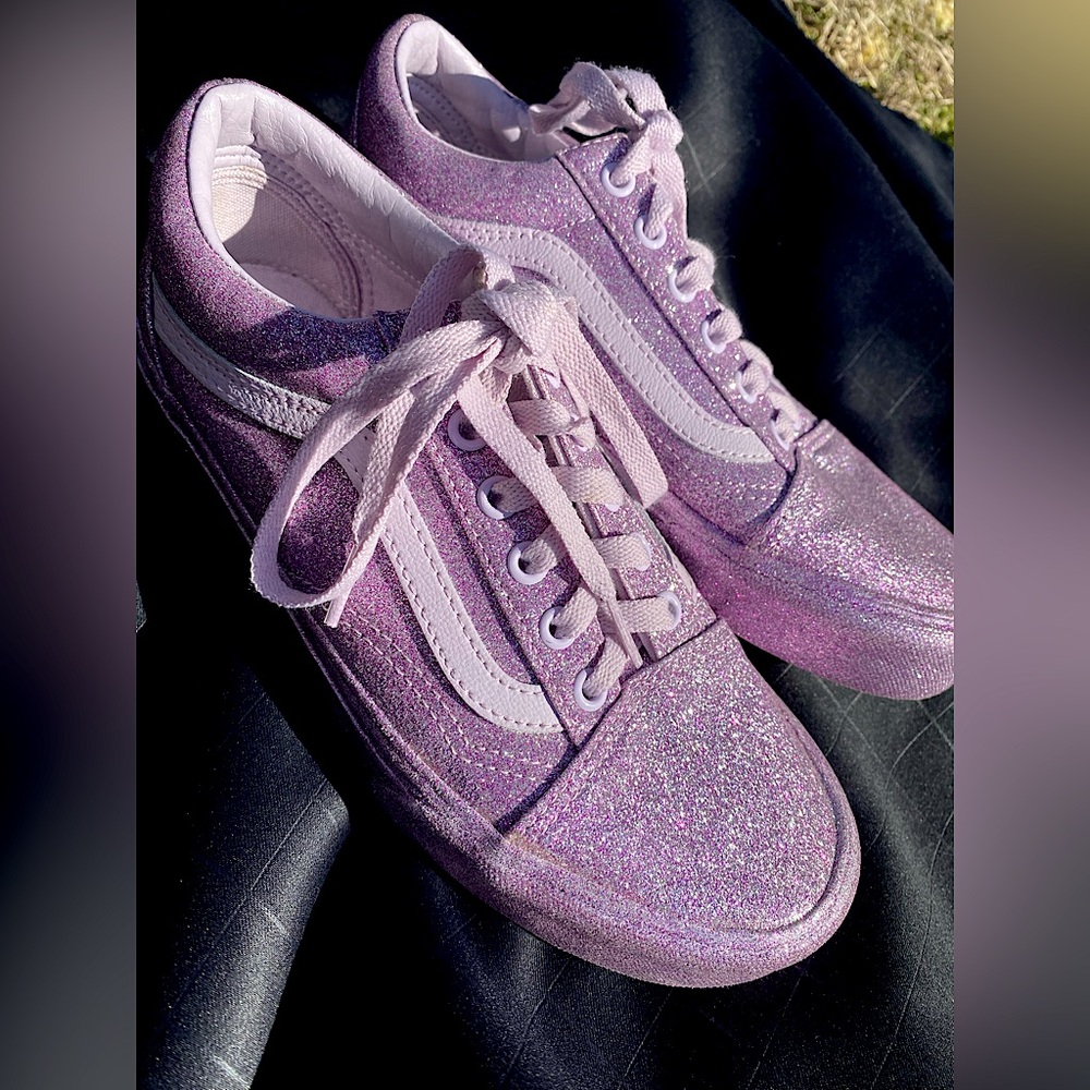 Sparkly pink/ purple vans
